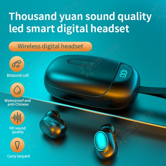 TWS Earphones Wireless bluetooth 5.0 Headphones 8D Sound HIFI CVC Noise Reduction Voice Assistant LED Display Sweatproof Sports In-Ear Earbuds TWS Earphones Wireless bluetooth 5.0 Headphones 8D Sound HIFI CVC Noise Reduction Voice Assistant LED Display Sweatproof Sports In-Ear Earbuds