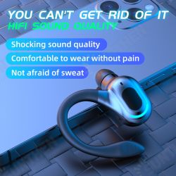M-F8 bluetooth 5.2 Wireless Headphone Single Ear Hook Business Earphones Stereo Noise Reduction Earbuds Headsets With Microphone M-F8 bluetooth 5.2 Wireless Headphone Single Ear Hook Business Earphones Stereo Noise Reduction Earbuds Headsets With Microphone