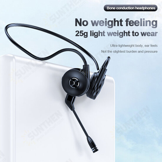 M1 Bone Conduction Headphones HiFi Dual Microphone Noise Reduction Waterproof Sports Phone Headset With Microphone