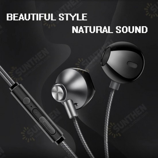 M9 Metal Bass Earphones Comfortable In-Ear Noise Cancelling Earbuds 3.5mm with Microphone Hi-Res Audio Half In-Ear Earphone M9 Metal Bass Earphones Comfortable In-Ear Noise Cancelling Earbuds 3.5mm with Microphone Hi-Res Audio Half In-Ear Earphone
