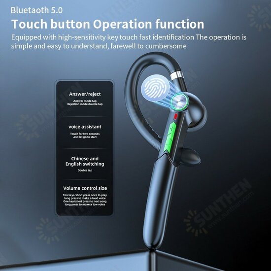 ME-100 Single bluetooth Earphone HIFI Stereo Bass Noise Reduction Headphone Rotatable Wireless Earhook Business Headset with Mic ME-100 Single bluetooth Earphone HIFI Stereo Bass Noise Reduction Headphone Rotatable Wireless Earhook Business Headset with Mic