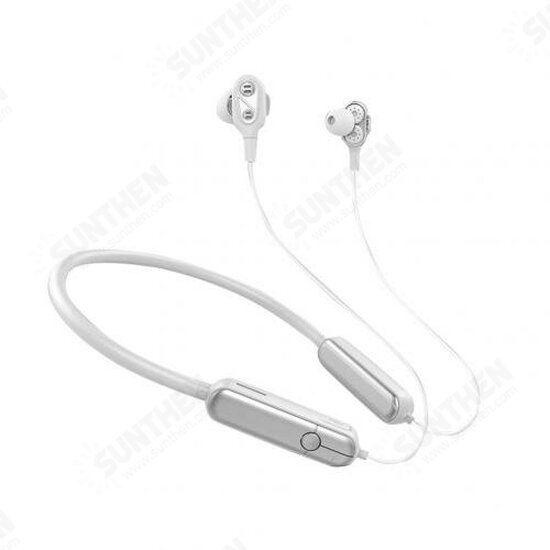 N33 HD Voice bluetooth 5.0 Dual Dynamic Drivers TF Card Stereo Bass Wireless Neckband Sports Earphone with Mic