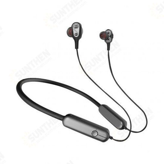 N33 HD Voice bluetooth 5.0 Dual Dynamic Drivers TF Card Stereo Bass Wireless Neckband Sports Earphone with Mic