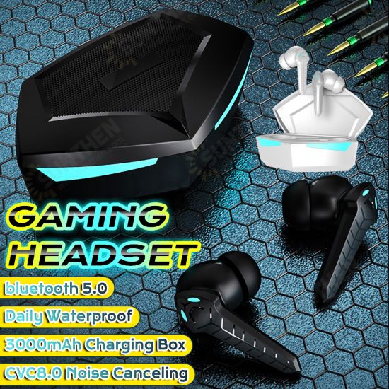 P36 bluetooth Gaming Earbuds Headsets Low Latency Wireless Headset with 3000mAh Charging Box