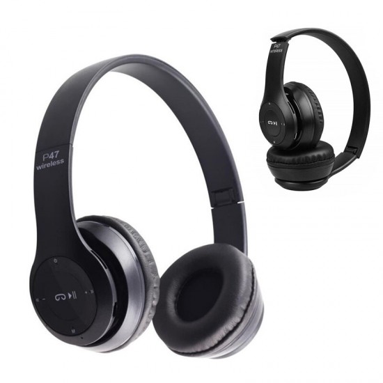 P47 Wireless Headphones bluetooth 5.0 Headsets 9D HIFI Stereo Noise Cancelling Foldable Headband Earphones With Mic