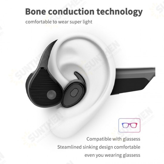 Pro9 Bone Conduction Headphones bluetooth Wireless Sports Earphone Stereo IPX7 Waterproof Headset Hands-free with Microphone