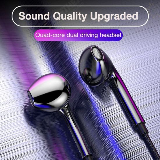 Q2 Wired Headphones 3.5MM Sport Earbuds with Bass Phone Earphone Wire Stereo Headset Mic Music Earphones