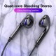 Q2 Wired Headphones 3.5MM Sport Earbuds with Bass Phone Earphone Wire Stereo Headset Mic Music Earphones