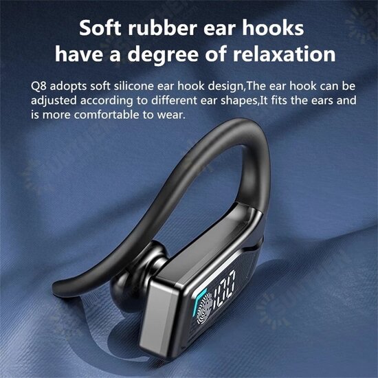 Q8 TWS bluetooth V5.2 Earphones LED Power Display HiFI Stereo Touch Sport Headphone Waterproof Ear Hook Headset With Microphone Q8 TWS bluetooth V5.2 Earphones LED Power Display HiFI Stereo Touch Sport Headphone Waterproof Ear Hook Headset With Microphone