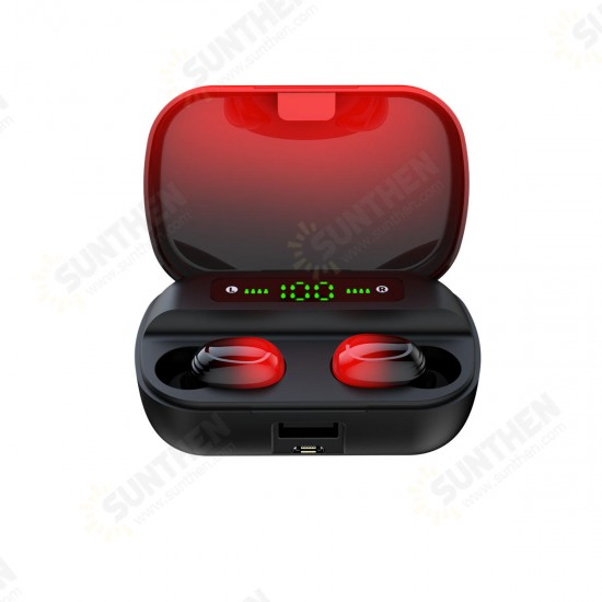 Q82X Gradient Color LED bluetooth 5.0 TWS Wireless bluetooth Sport In ear Headset Earbuds Earphone Headphones