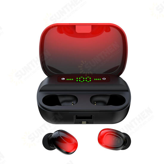 Q82X Gradient Color LED bluetooth 5.0 TWS Wireless bluetooth Sport In ear Headset Earbuds Earphone Headphones