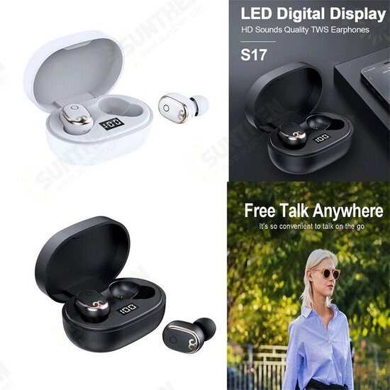 S17 TWS bluetooth Headset BT5.0 Wireless Headphone Long Life HiFi Stereo Powerful Bass Low latency Earphone with Mic S17 TWS bluetooth Headset BT5.0 Wireless Headphone Long Life HiFi Stereo Powerful Bass Low latency Earphone with Mic