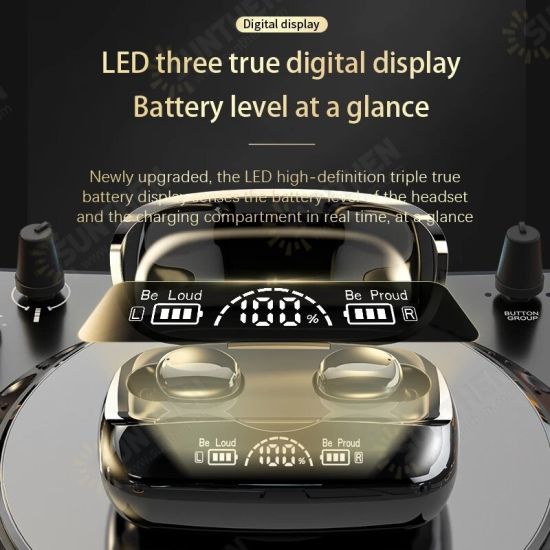 TG03 TWS bluetooth 5.2 Headphones LED Digital Display In-ear Earbud IPX7 Waterproof Sports Earphones with Mic TG03 TWS bluetooth 5.2 Headphones LED Digital Display In-ear Earbud IPX7 Waterproof Sports Earphones with Mic