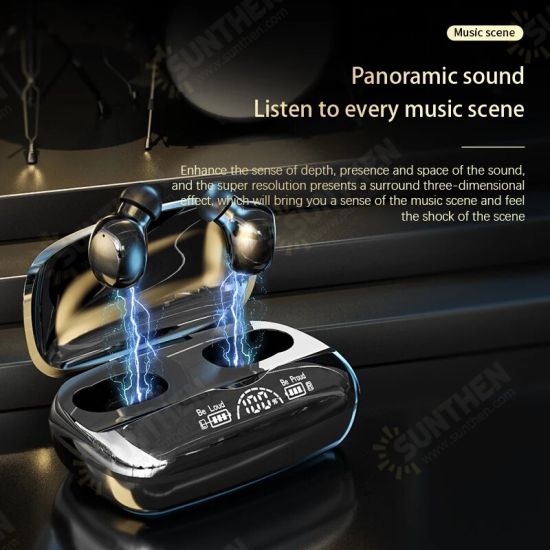 TG03 TWS bluetooth 5.2 Headphones LED Digital Display In-ear Earbud IPX7 Waterproof Sports Earphones with Mic TG03 TWS bluetooth 5.2 Headphones LED Digital Display In-ear Earbud IPX7 Waterproof Sports Earphones with Mic