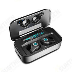 TWS Wireless bluetooth Headset 2600mAh Large Capacity In-ear Earphone Stereo Earbuds IPX5 Waterproof Headphone with Mic