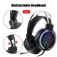 USB + 3.5mm Stereo Gaming Headsets Noise Cancelling Surround Sound Headphone with LED Light Microphone for Tablet PC Laptop