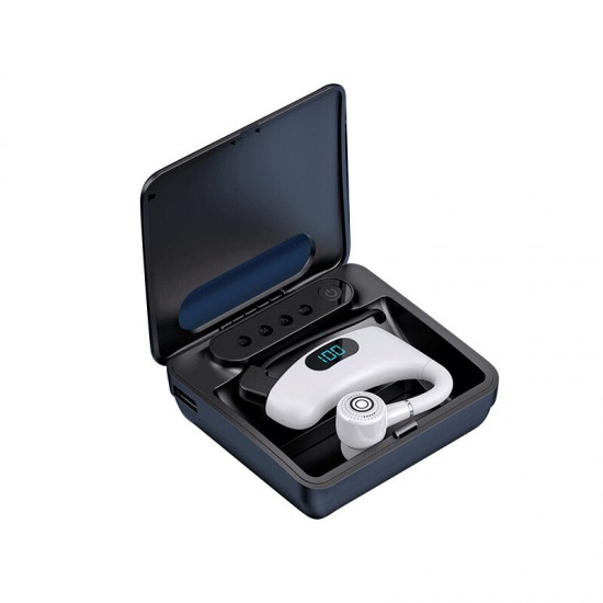 V12 bluetooth V5.0 Earphone Wireless Earhook Flexible HiFi Music HD Calls Half-in-Ear Business Drive Sports Earbuds