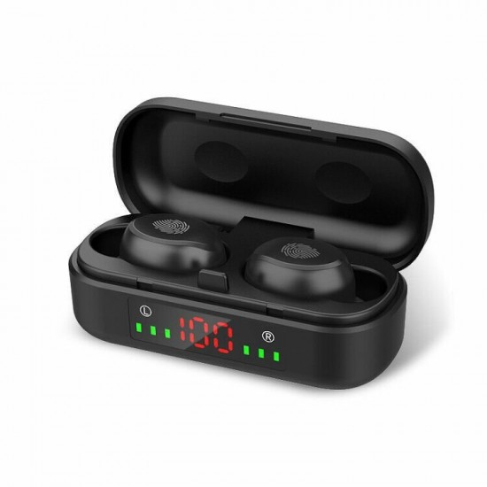 V8 TWS Wireless Earbuds bluetooth 5.0 In Ear Earphone Mini Sports Music HiFi Stereo LED Display Headphones for iPhone