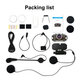 V9 Pro Motorcycle Helmet Headset bluetooth V5.0 + EDR Intercom FM Radio Waterproof Auto Answer Calling Voice Assistant