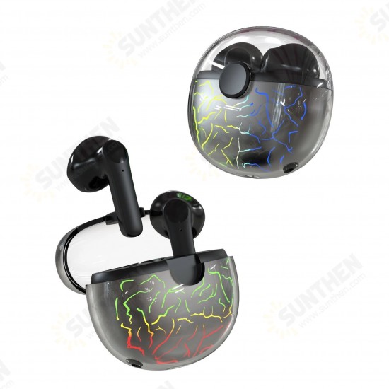 VG58 TWS bluetooth V5.1 Earphone Fashion Dazzling Color Lamp Earphones Wireless Headsets 9D Stereo Smart Touch Earbuds