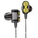 Wired Earphone HIFI Stereo Dual Dynamic Noise Reduction Earbuds 3.5MM Sports Music Gaming In-Ear Headphones witth Mic