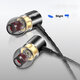 XK-038 3.5mm In-ear Earphone Metal Headset Hifi Earbuds Bass Earpieces Wire Control Stereo Earphones Headphone With Mic