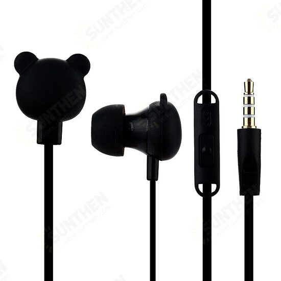 Colorful Cute Cartoon Earphone 3.5mm In Ear Wired Headset With Mic For Samsung For Children Gift