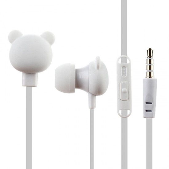Colorful Cute Cartoon Earphone 3.5mm In Ear Wired Headset With Mic For Samsung For Children Gift