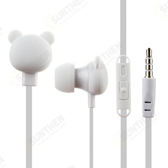 Colorful Cute Cartoon Earphone 3.5mm In Ear Wired Headset With Mic For Samsung For Children Gift