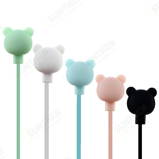 Colorful Cute Cartoon Earphone 3.5mm In Ear Wired Headset With Mic For Samsung For Children Gift