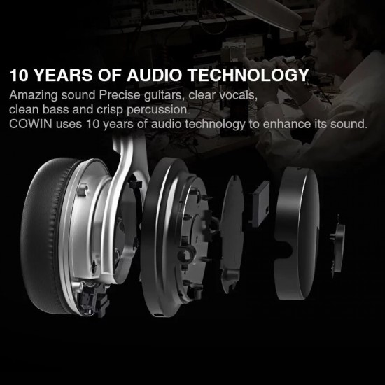 Cowin E7 bluetooth Earphone Wireless Headphone HIFI Sound Active Noise Cancelling Deep Bass ANC Earbuds with Mic