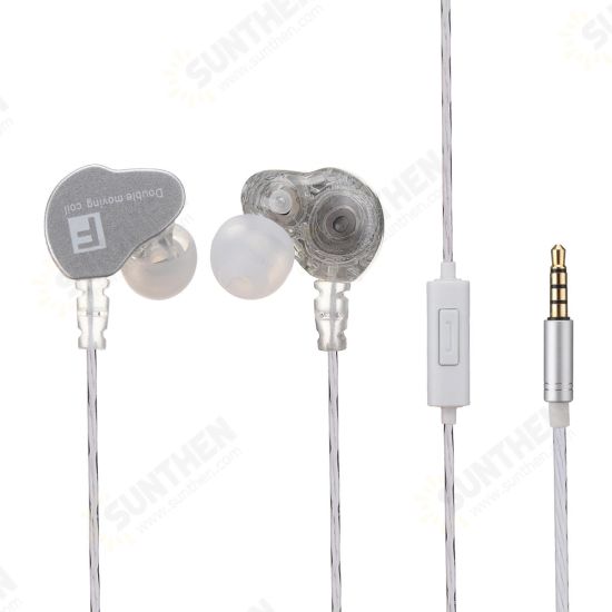 Double Dynamic Universal Earphone Bass In-ear Waterproof Mobile Phone Headset Double Dynamic Universal Earphone Bass In-ear Waterproof Mobile Phone Headset