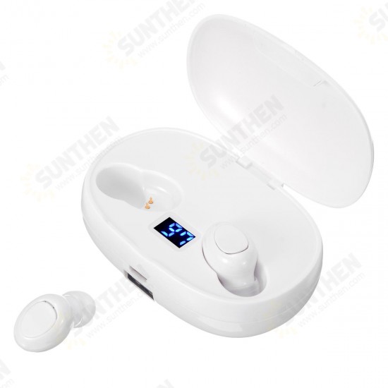 Dual Digital Display True Wireless Headset Button Touch bluetooth 5.0 Earphone with Portable Charging Box