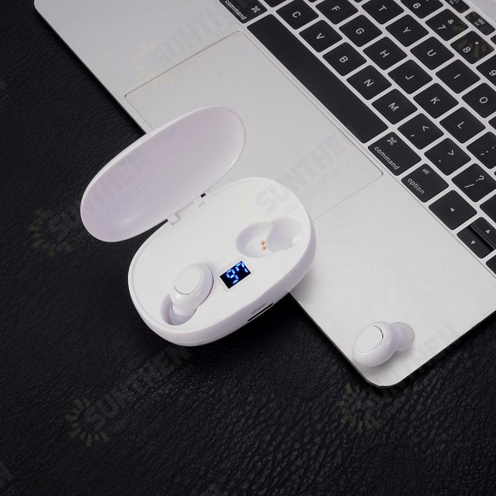 Dual Digital Display True Wireless Headset Button Touch bluetooth 5.0 Earphone with Portable Charging Box