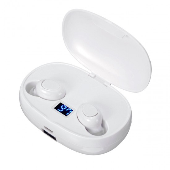 Dual Digital Display True Wireless Headset Button Touch bluetooth 5.0 Earphone with Portable Charging Box