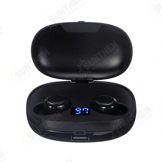 Dual Digital Display True Wireless Headset Button Touch bluetooth 5.0 Earphone with Portable Charging Box