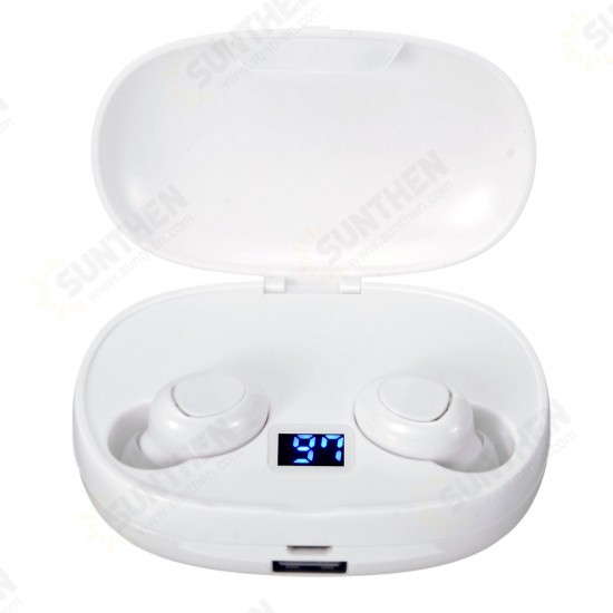 Dual Digital Display True Wireless Headset Button Touch bluetooth 5.0 Earphone with Portable Charging Box