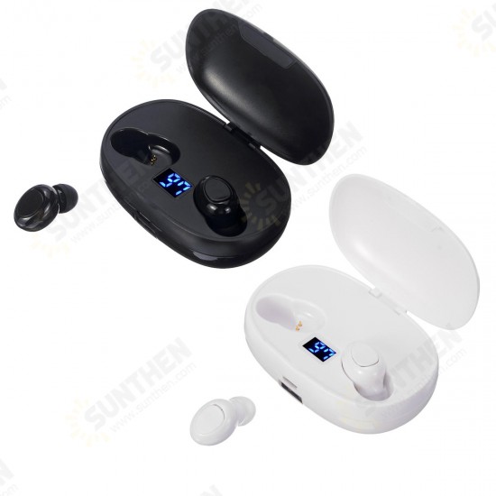 Dual Digital Display True Wireless Headset Button Touch bluetooth 5.0 Earphone with Portable Charging Box