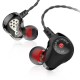 [Dual Dynamic Drivers] HiFi 4 Drivers Earphone Sports 3.5mm Wired In-ear Stereo Headphone with Mic
