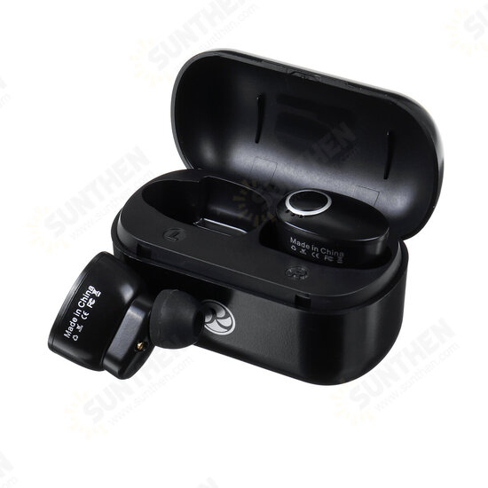 Dual Dynamic Headset TWS bluetooth 5.0 Hi-Fi Stereo Bass Bilateral Call IPX6 Waterproof Sports Earphone with Charging Case