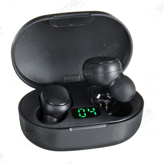 E6S Mini bluetooth 5.0 In-ear Earphone Hi-Fi Stereo Wireless Waterproof Headphones with Large Capacity Charging Case