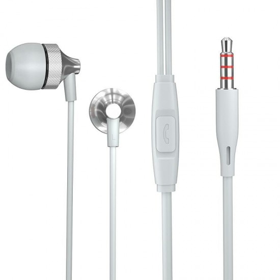 3.5mm Jack Earbuds Stereo Earbuds Wired Control In-ear Headset Headphone with Mic for iPhone Laptop Computer