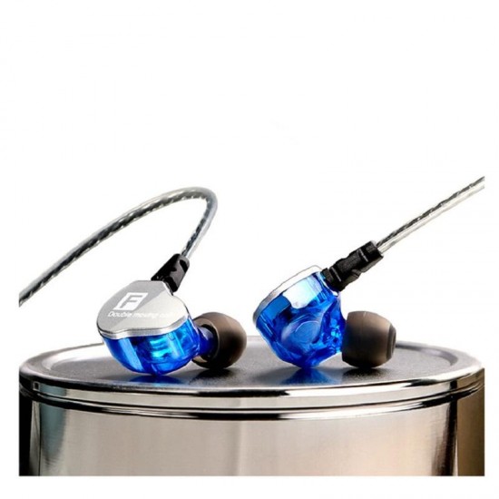 F800 Portable Wired Control In-ear Earphone 3.5mm Jack HIFI Stereo Waterproof Dual Unit With Mic