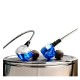 F800 Portable Wired Control In-ear Earphone 3.5mm Jack HIFI Stereo Waterproof Dual Unit With Mic