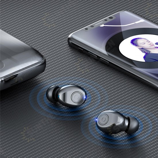 F9 bluetooth 5.0 TWS Headset LED Double Digital Display Graphene Earphone HiFi Noise Cancelling Headphone