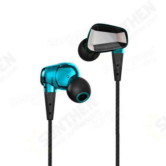 DS018 3.5mm In-ear Noise Cancelling HIFI Stereo Bass Wired Earphone