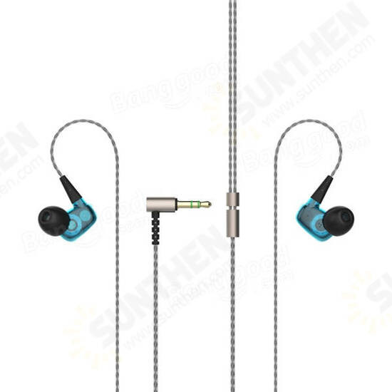 DS018 3.5mm In-ear Noise Cancelling HIFI Stereo Bass Wired Earphone