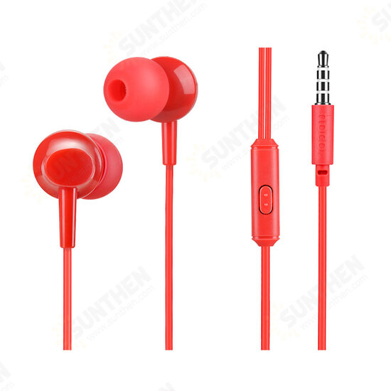 M14 HiFi 3.5mm Wired In-ear Bass Stereo Sports Earphone Portable Foldable With Mic