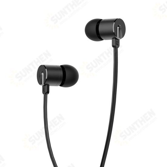 M63 Universal 3.5mm Wired Line Control In-Ear Earphone With Mic for Android