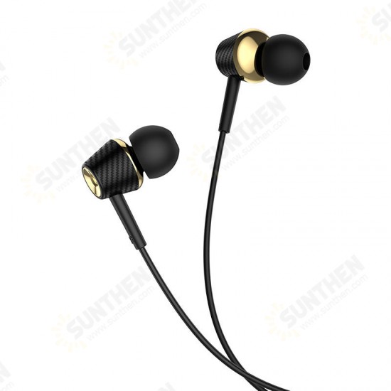 M70 Universal Wired Control HiFi In-ear Earphone with Mic for Mobile Phones PC Laptop